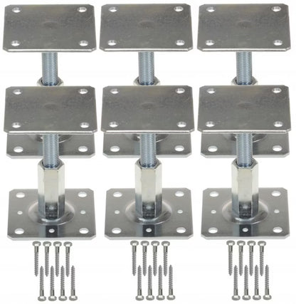 Stolpesko Justerbar PSRT 90-160 mm Galvaniseret 6 Stk.