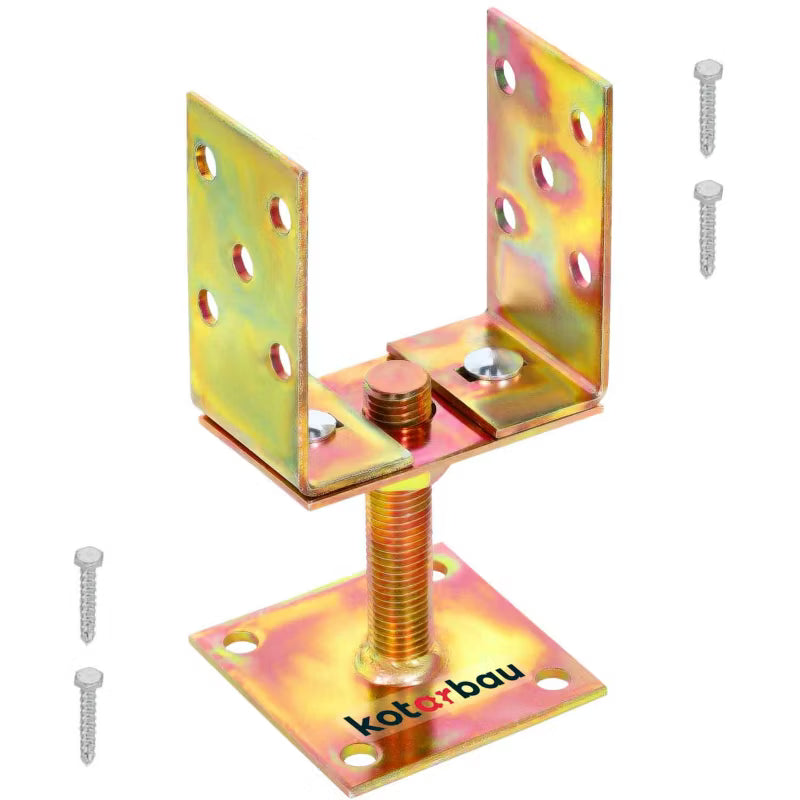 Stolpesko Justerbar U-form 80-120 mm Sort