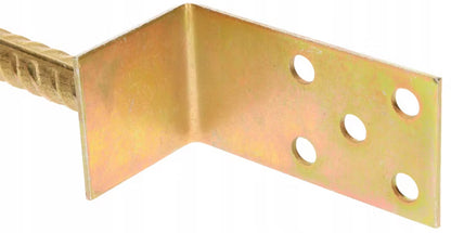 Stolpesko L-form med Kamstål 110x60 mm Galvaniseret Stål