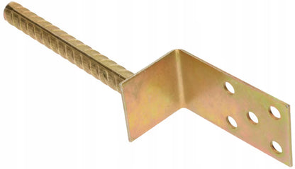 Stolpesko L-form med Kamstål 110x60 mm Galvaniseret Stål