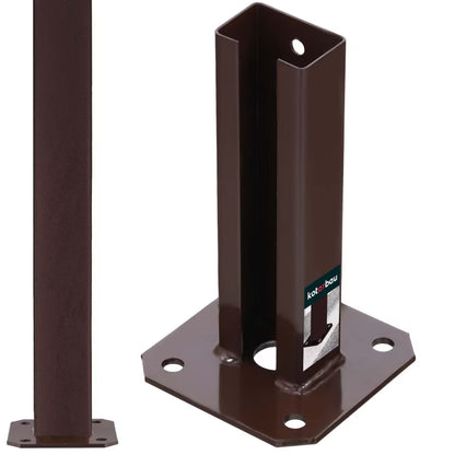Stolpesko til Fastskruning 60x40 mm Brun 5904994085089