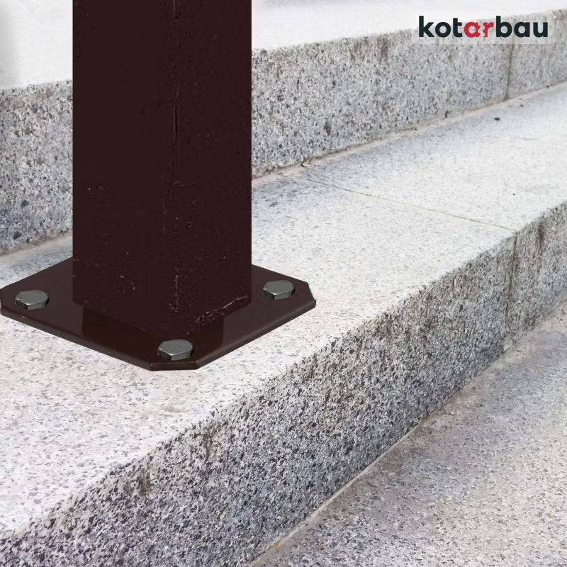 Stolpesko til Fastskruning 60x40 mm Brun 5904994085089
