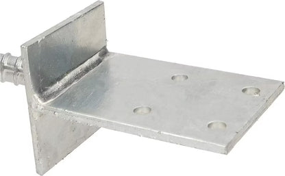 Stolpesko til Indstøbning 130x90 mm Galvaniseret Stål