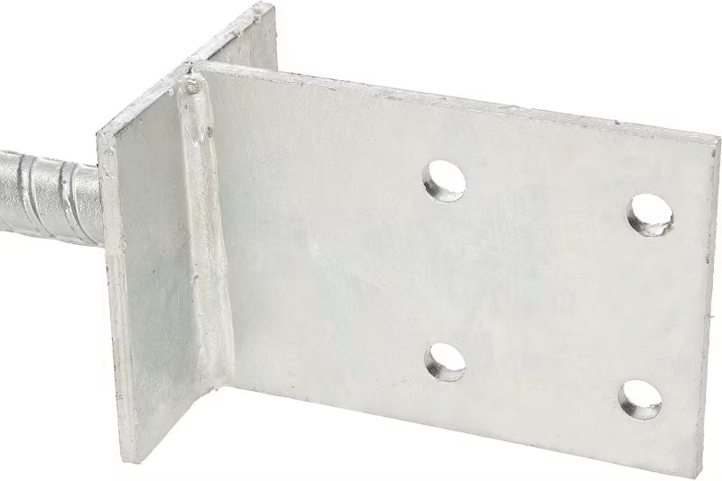 Stolpesko til Indstøbning 130x90 mm Galvaniseret Stål