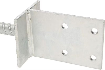 Stolpesko til Indstøbning 130x90 mm Galvaniseret Stål
