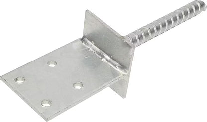 Stolpesko til Indstøbning 130x90 mm Galvaniseret Stål