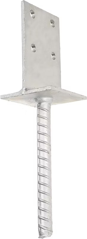 Stolpesko til Indstøbning 130x90 mm Galvaniseret Stål