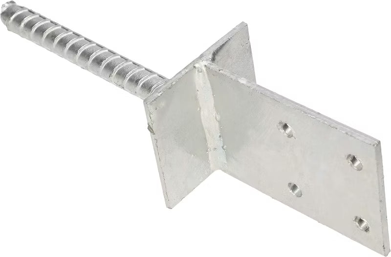 Stolpesko til Indstøbning 130x90 mm Galvaniseret Stål