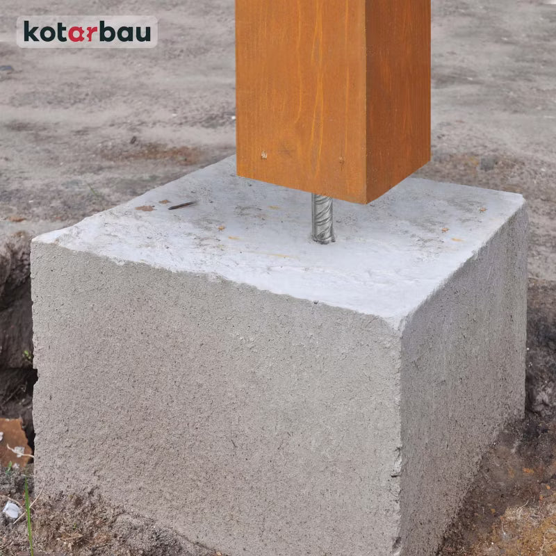 Stolpesko til Nedstøbning 100x100x200 mm Varmgalvaniseret