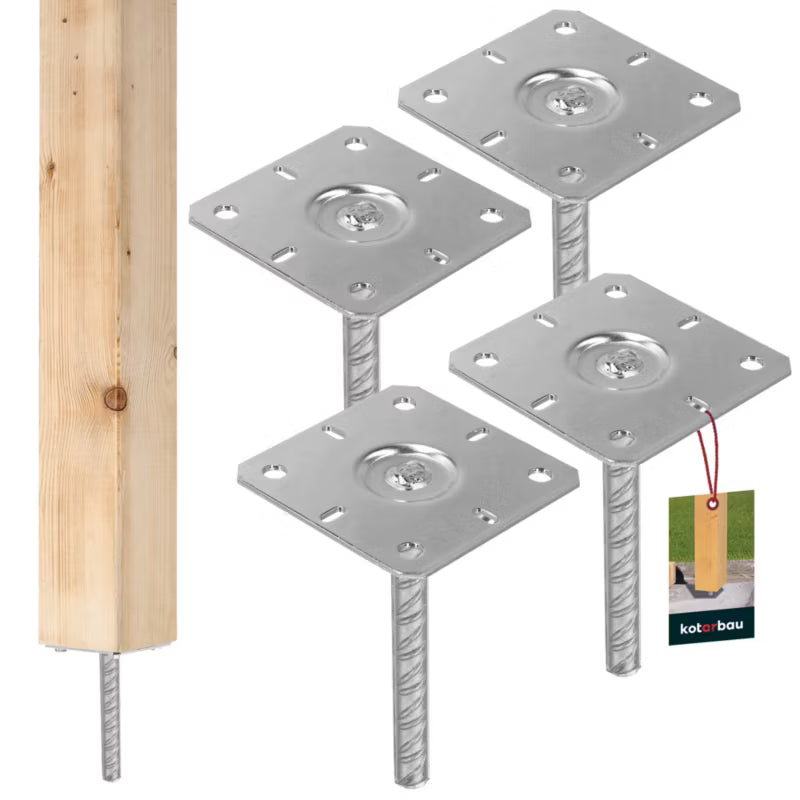 Stolpesko til Nedstøbning 130x130x200 mm 4 Stk.