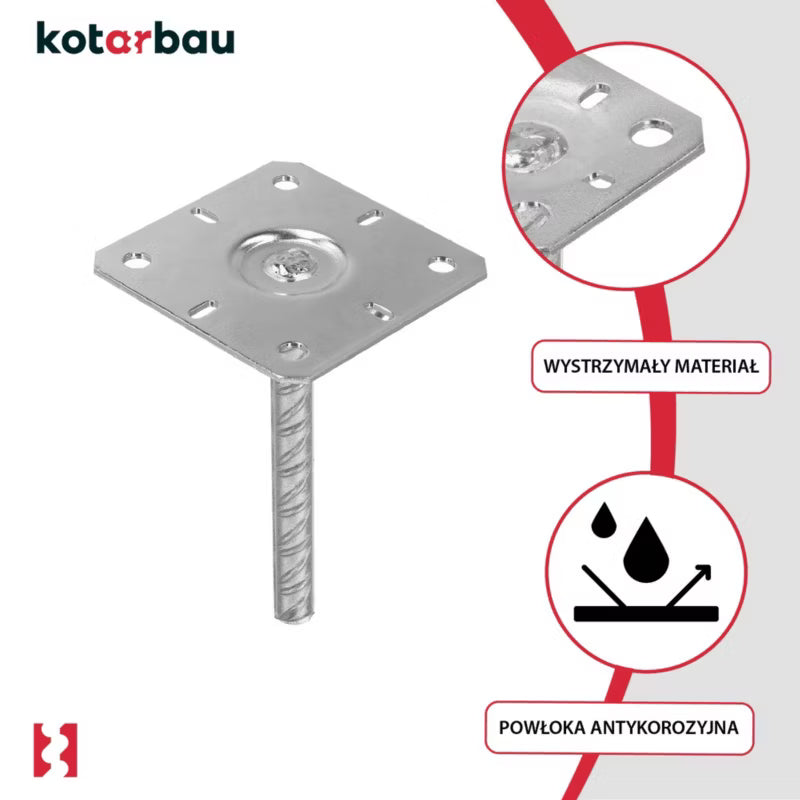 Stolpesko til Nedstøbning 130x130x200 mm 4 Stk.