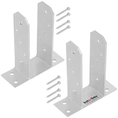 Stolpesko TT til Iskruning 70 mm Varmgalvaniseret 2 Stk.