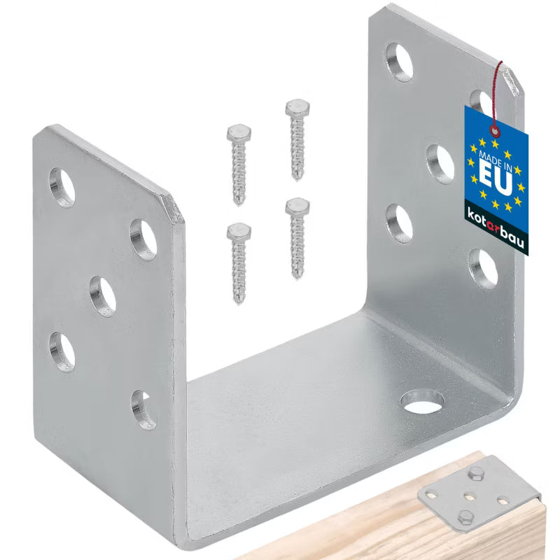 Stolpesko U-Form 100 mm Galvaniseret Stål | 5904994002574