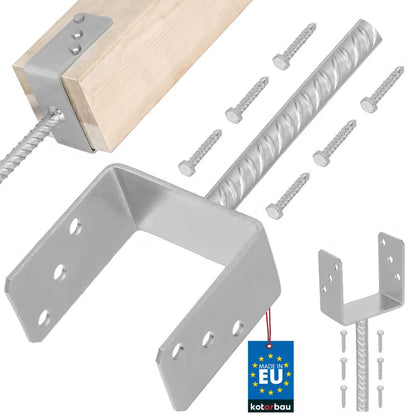 Stolpesko U-Form 120 mm Galvaniseret Stål