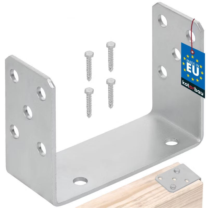 Stolpesko U-form 140 mm Galvaniseret Stål