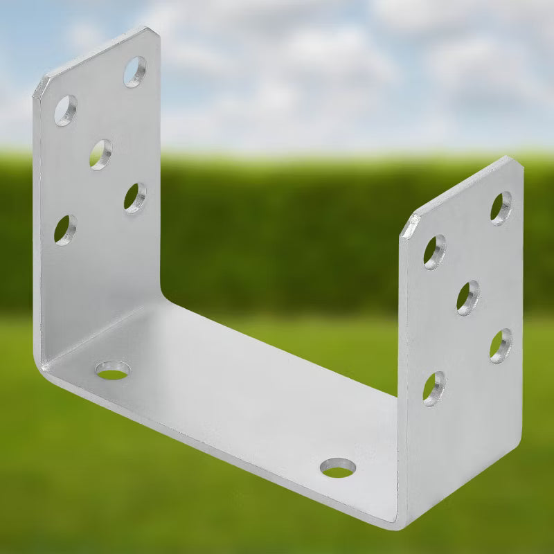 Stolpesko U-form 140 mm Galvaniseret Stål
