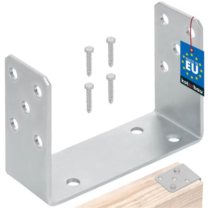 Stolpesko U-form 160 mm Varmgalvaniseret Stål