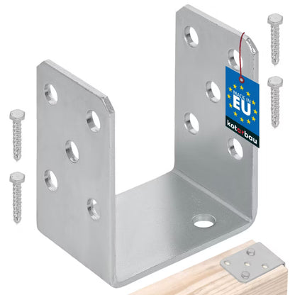 Stolpesko U-Form 80 mm Galvaniseret Stål
