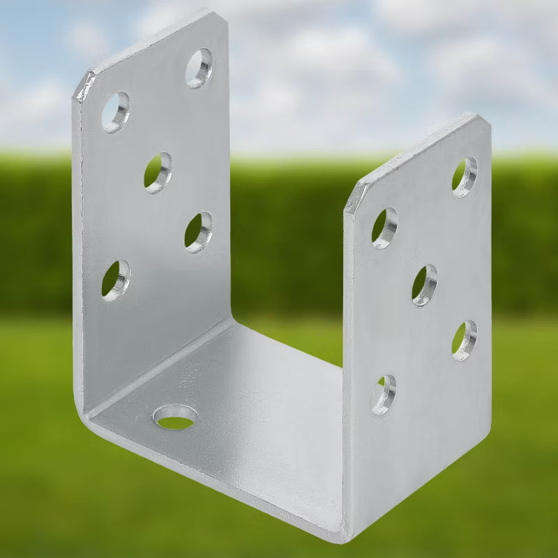 Stolpesko U-Form 80 mm Galvaniseret Stål