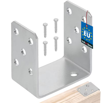 Stolpesko U-Form 90 mm Galvaniseret Stål