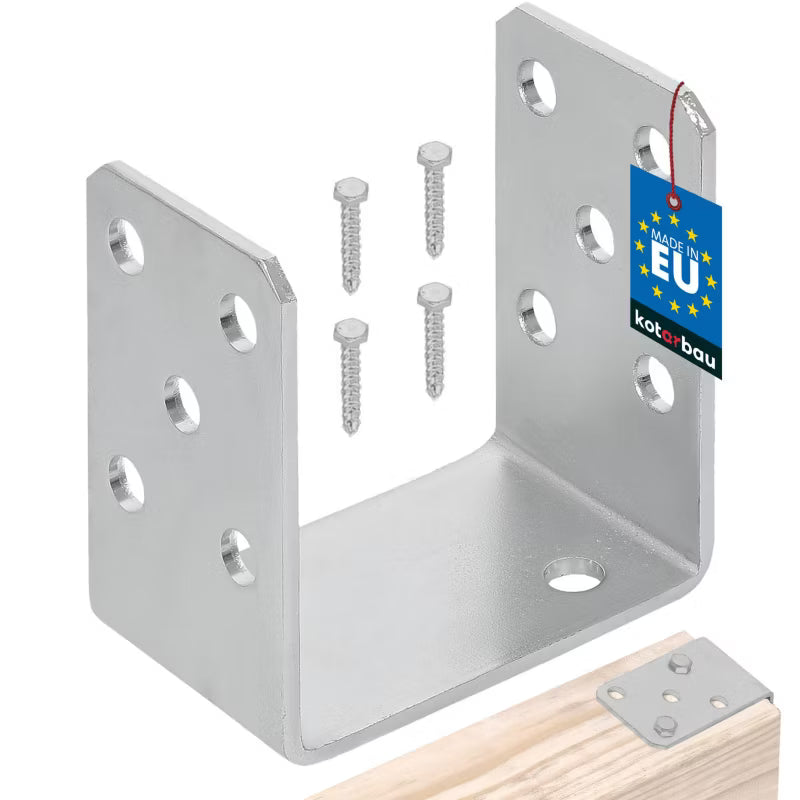 Stolpesko U-Form 90 mm Galvaniseret Stål