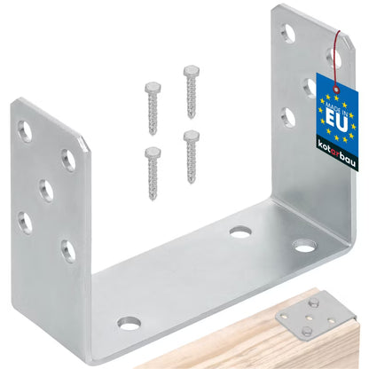 Stolpesko U-Form Skruefast 150 mm Galvaniseret Stål