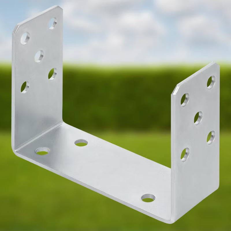 Stolpesko U-Form Skruefast 150 mm Galvaniseret Stål