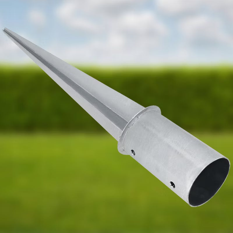 Stolpespyd 80 mm Galvaniseret Stål 4 Stk.