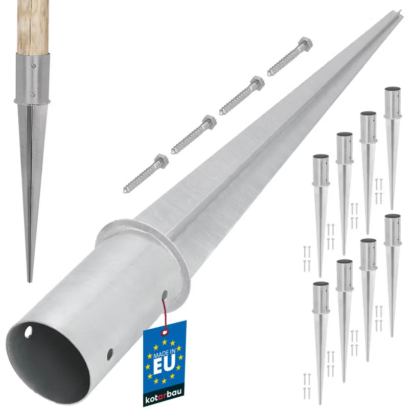Stolpespyd 80 mm Galvaniseret Stål 8 Stk. | 5904994054023
