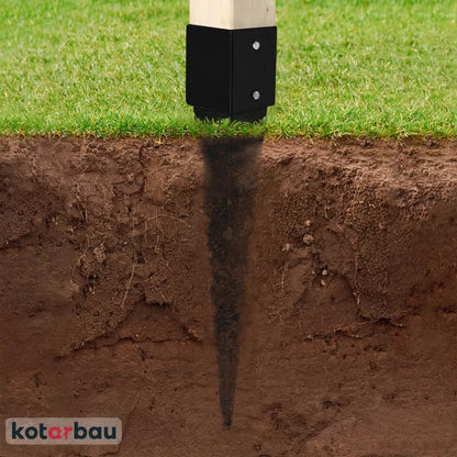 Stolpespyd 90x90x750 mm Sort Stål