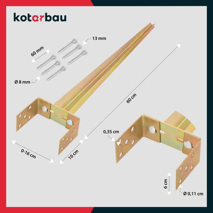 Stolpespyd Justerbar 0-160 mm 4 Stk. Guld