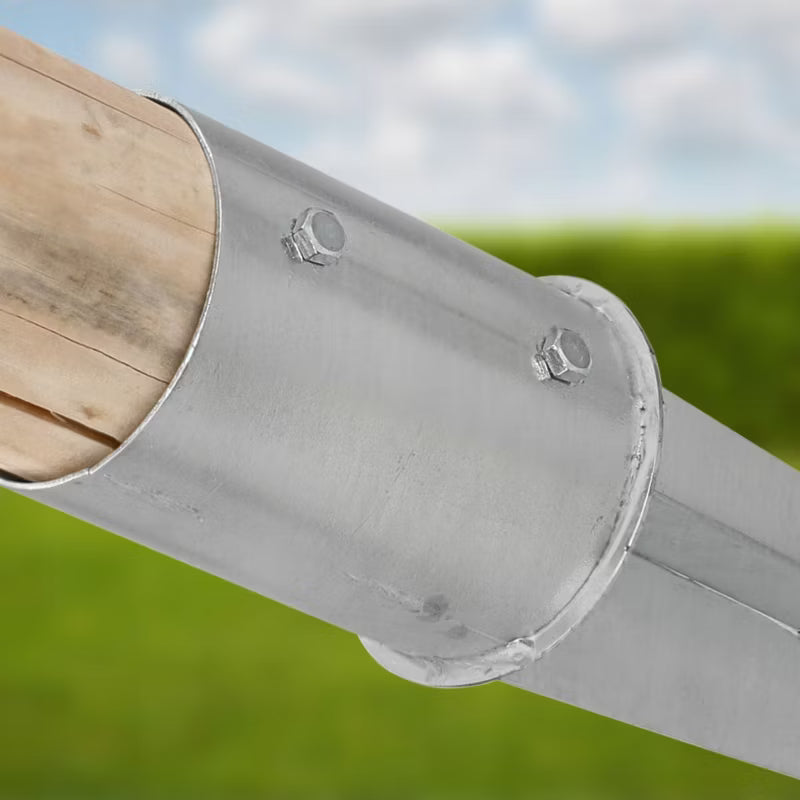 Stolpespyd Rund 100 mm Galvaniseret Stål 16 Stk.