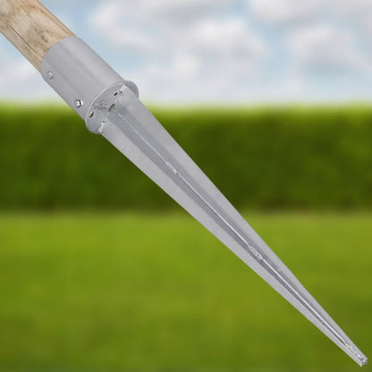Stolpespyd Rund Ø100 mm 750 mm Galvaniseret Stål 8 Stk.
