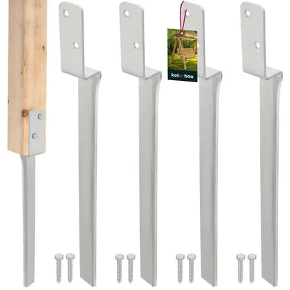 Stolpespyd til Gynge 50 cm Varmgalvaniseret 4 Stk.