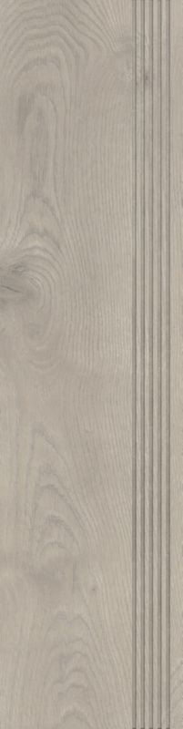 Frostbestandig glasurbelagt trappetrin Sigurd wood 30 x 120 cm grå