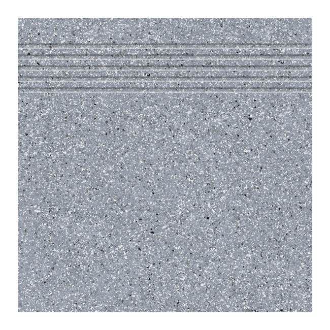 Frostbestandig, glaseret trappesten Voltor GoodHome 33 x 33 cm i grafitgrå