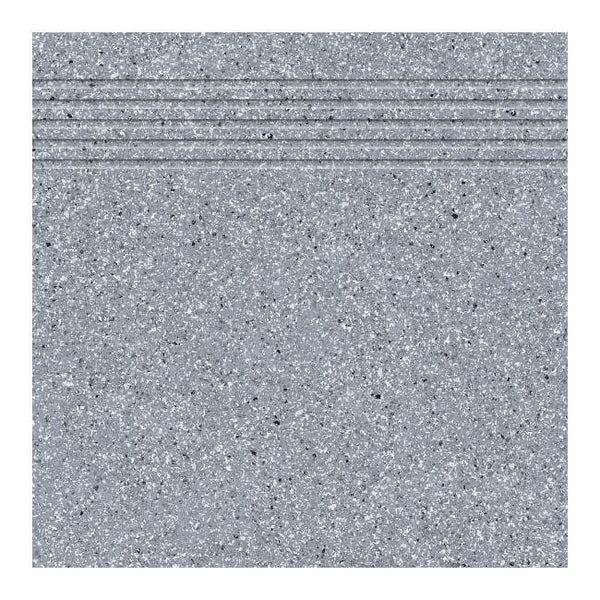 Frostbestandig, glaseret trappesten Voltor GoodHome 33 x 33 cm i grafitgrå