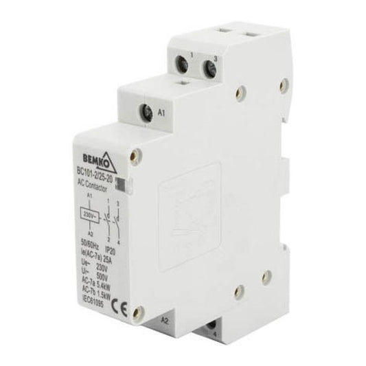 Modulær kontaktor Bemko BC101 1P 25 A 2Z + 0R