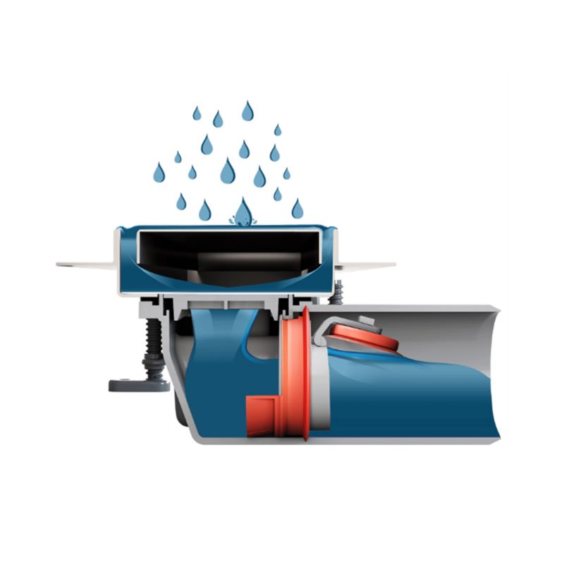 Tør sifon til lineært afløb Vogi med lugtspærre, 1 stk.