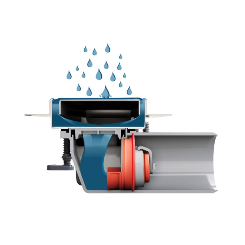 Tør sifon til lineært afløb Vogi med lugtspærre, 1 stk.