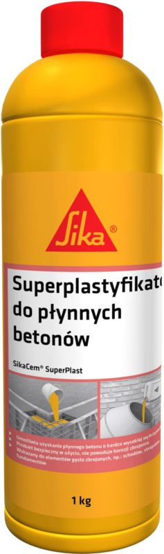 Superplastificerende middel til flydende beton Sika SikaCem SuperPlast, 1 kg