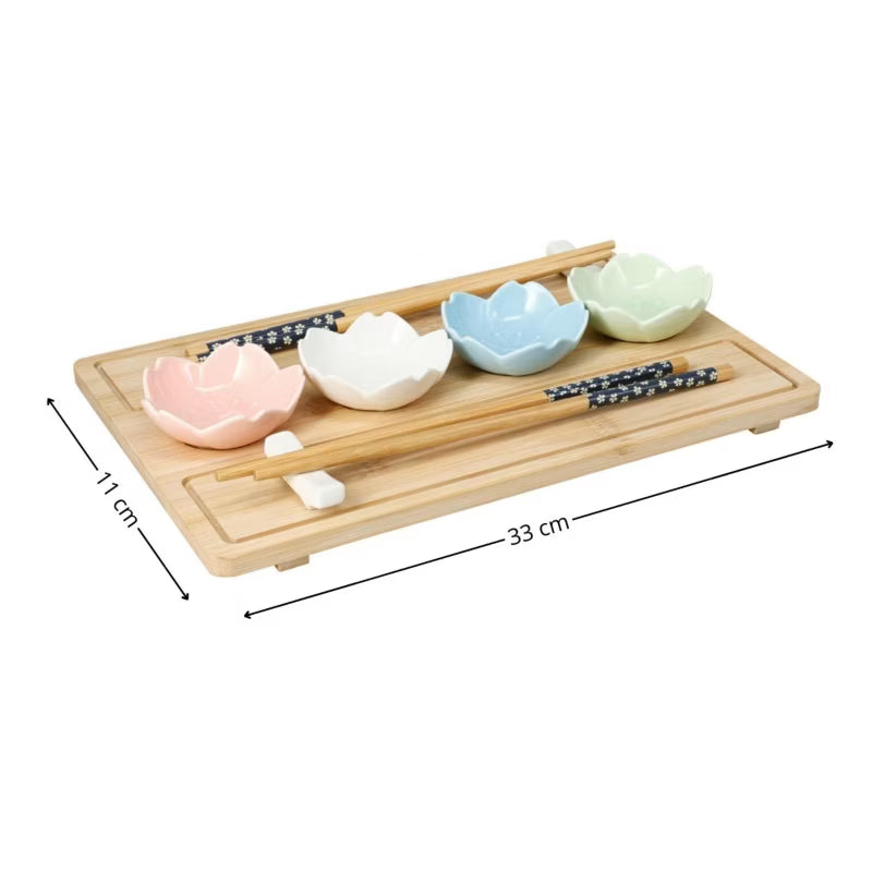 Sushisæt 30x19,5 cm Bambus 9 Dele