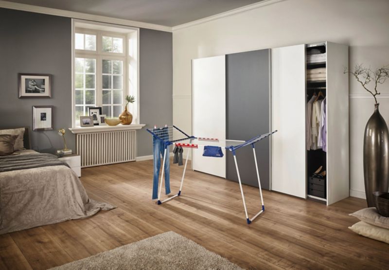 Tørrestativ 20 m Linjeplads Hvid Stål 167 cm