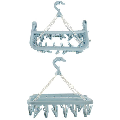 Tørrestativ med 32 Klemmer 32x32 cm Mørkegrøn Plast 5905923653423