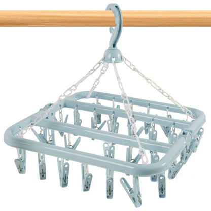 Tørrestativ med 32 Klemmer 32x32 cm Mørkegrøn Plast 5905923653423