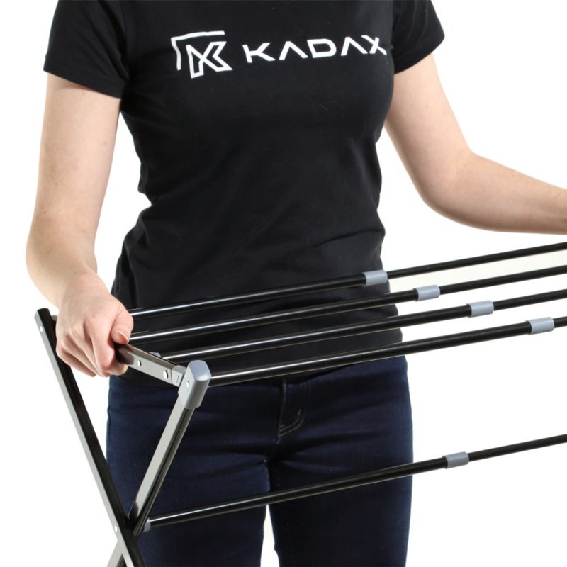 KADAX stående tørrestativ til tøj 104 cm foldbart i stål