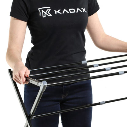 KADAX stående tørrestativ til tøj 104 cm foldbart i stål