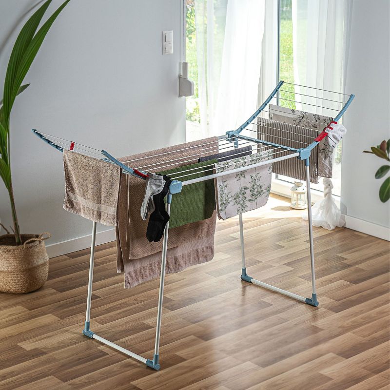KADAX stående tørrestativ 175 cm til tøj, foldbart med store håndtag
