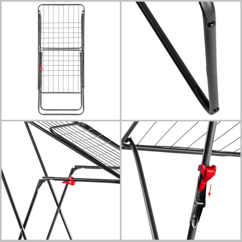 Stående Tørrestativ Antracit 18 m 171 x 54 x 97 cm Stål