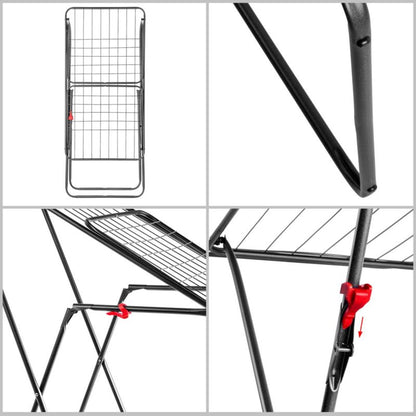 Stående Tørrestativ Antracit 18 m 171 x 54 x 97 cm Stål